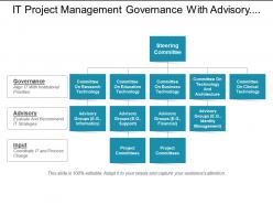 It project management governance with advisory group and project committees