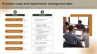 IT Project Scope And Requirements Management Plan