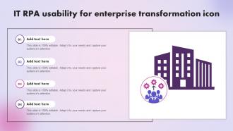 IT RPA Usability For Enterprise Transformation Icon