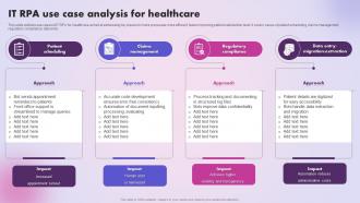 IT RPA Use Case Analysis For Healthcare