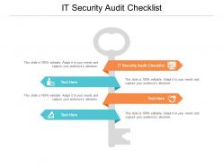It security audit checklist ppt powerpoint presentation slides skills cpb