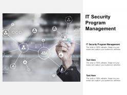 It security program management ppt powerpoint presentation outline rules cpb