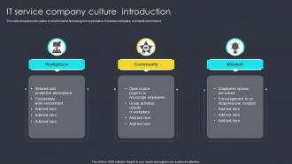 IT Service Company Culture Introduction