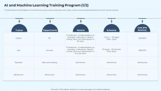 IT Service Delivery Model Ai And Machine Learning Training Program Ppt Portrait