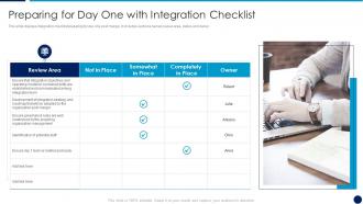 It service integration after merger preparing for day one with integration checklist
