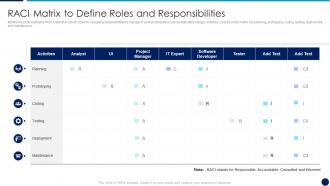 It service integration after merger raci matrix to define roles and responsibilities