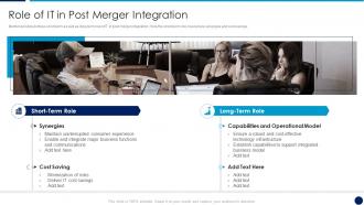 It service integration after merger role of it in post merger integration
