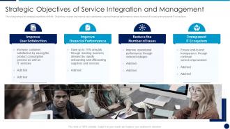 It service integration after merger strategic objectives of service integration and management
