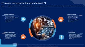 It Service Management Through Advanced Ai Comprehensive Guide To Begin AI SS V