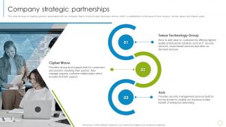 IT Services Company Profile Company Strategic Partnerships Ppt Show