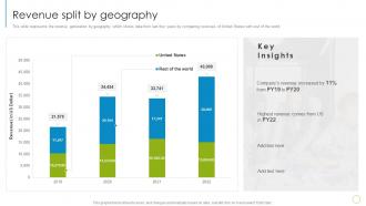IT Services Company Profile Revenue Split By Geography Ppt Model Outfit