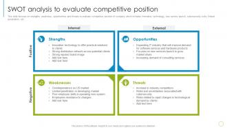 IT Services Company Profile Swot Analysis To Evaluate Competitive Position Ppt Pictures