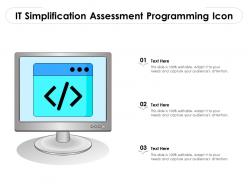 It simplification assessment programming icon