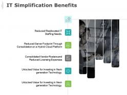 It simplification benefits technology investing ppt powerpoint presentation gallery influencers
