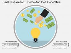 It small investment scheme and idea generation flat powerpoint design