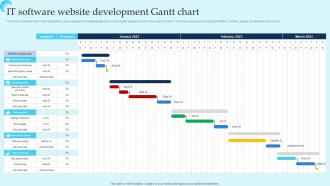 IT Software Website Development Gantt Chart