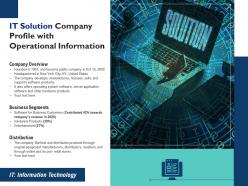 It solution company profile with operational information