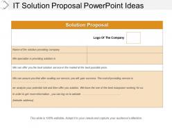 It Solution Proposal Powerpoint Ideas