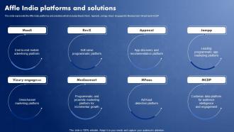 IT Solutions Company Profile Affle India Platforms And Solutions CP SS V