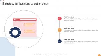 IT Strategy For Business Operations Icon