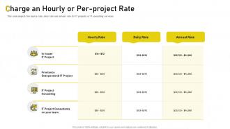 It support pricing charge an hourly or per project rate ppt icons