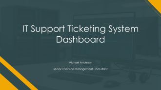 IT Support Ticketing System Dashboard PPT Summary VA
