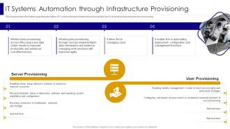 It Systems Automation Through Infrastructure Provisioning Managing It Infrastructure Development Playbook
