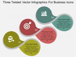 It three twisted vector infographics for business icons flat powerpoint design