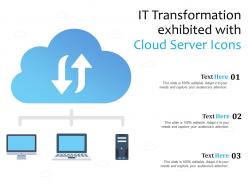 IT Transformation Exhibited With Cloud Server Icons