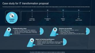 IT Transformation Proposal Powerpoint Presentation Slides Impressive Customizable
