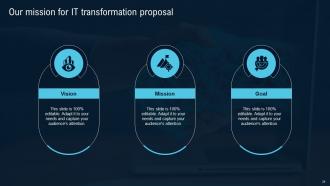 IT Transformation Proposal Powerpoint Presentation Slides Adaptable Customizable
