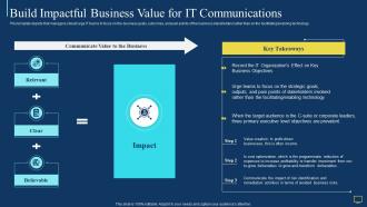 It value story that matters to business leadership build impactful business value for it communications