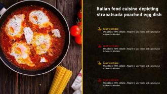 Italian Food Cuisine Depicting Straoatsada Poached Egg Dish