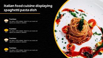 Italian Food Cuisine Displaying Spaghetti Pasta Dish