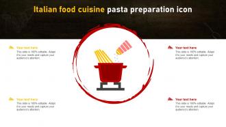Italian Food Cuisine Pasta Preparation Icon
