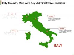 Italy Country Map With Key Administrative Divisions