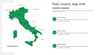 Italy Country Map With States Name