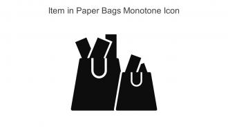 Item In Paper Bags Monotone Icon In Powerpoint Pptx Png And Editable Eps Format
