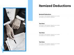 Itemized deductions ppt powerpoint presentation infographics brochure cpb