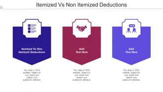 Itemized Vs Non Itemized Deductions Ppt Powerpoint Presentation Gallery Show Cpb