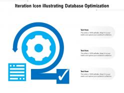 Iteration icon illustrating database optimization