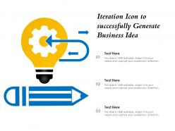 Iteration Icon To Successfully Generate Business Idea