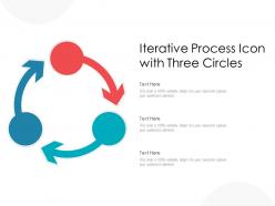 Iterative process icon with three circles