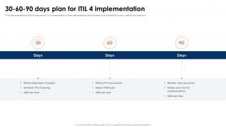 ITIL 4 Framework And Best Practices 30 60 90 Days Plan For ITIL 4 Implementation