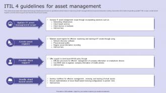 ITIL 4 Guidelines For Asset Management