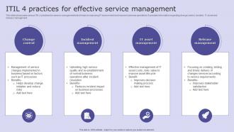 ITIL 4 Practices For Effective Service Management