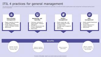 ITIL 4 Practices For General Management