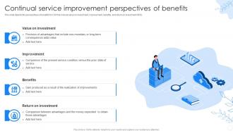 ITIL Continual Service Improvement Perspectives Of Benefits Ppt Infographic Template