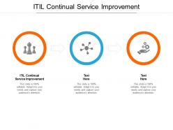 Itil continual service improvement ppt powerpoint presentation portfolio designs cpb