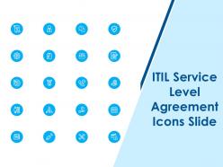Itil service level agreement icons slide ppt powerpoint presentation portfolio backgrounds